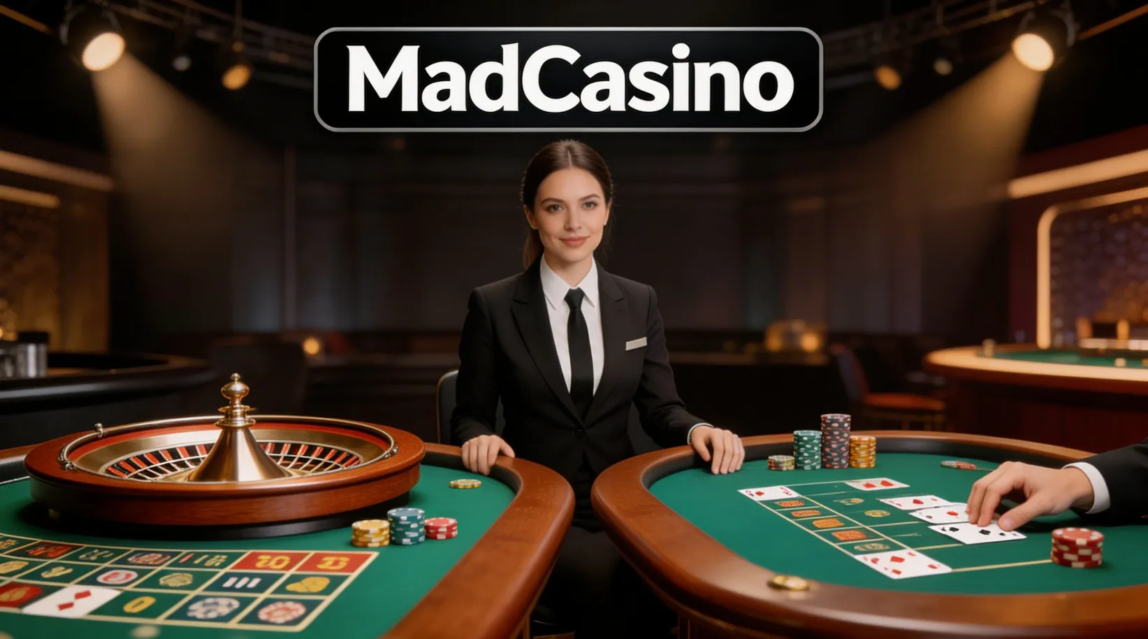 Live Casino no MadCasino: análise dos jogos com crupiês ao vivo, roleta e blackjack